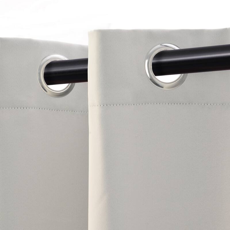 Modern Solid Room Darkening Blackout Curtains, Rod Pocket, Set of 2