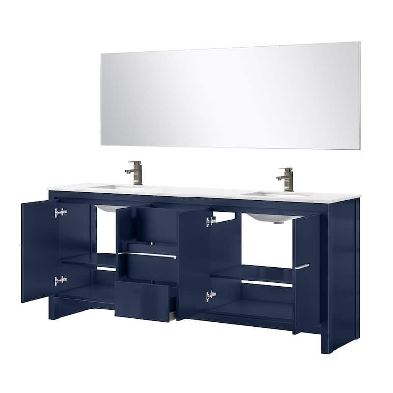 Lafarre Bath Vanity with Quartz Top, Sink, Mirror and Chrome Faucet