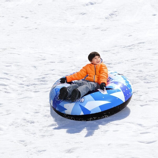 H2OGO! Snow 48 Inch Arctic Rush Inflatable Winter Snow Tube Saucer