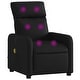 preview thumbnail 2 of 9, vidaXL Massage Recliner Chair Black Faux leather Single