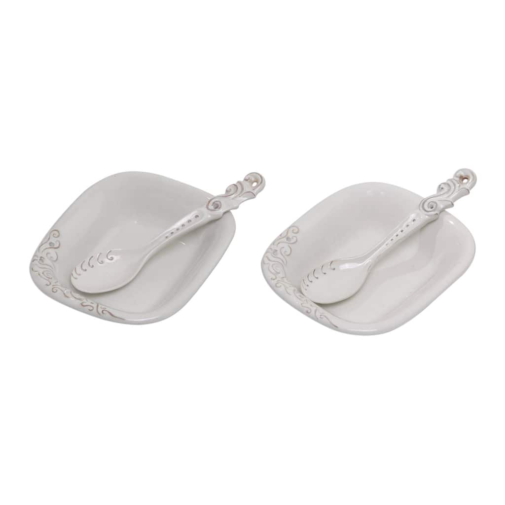 Handmade Ceramic bowls and spoons (Indonesia)