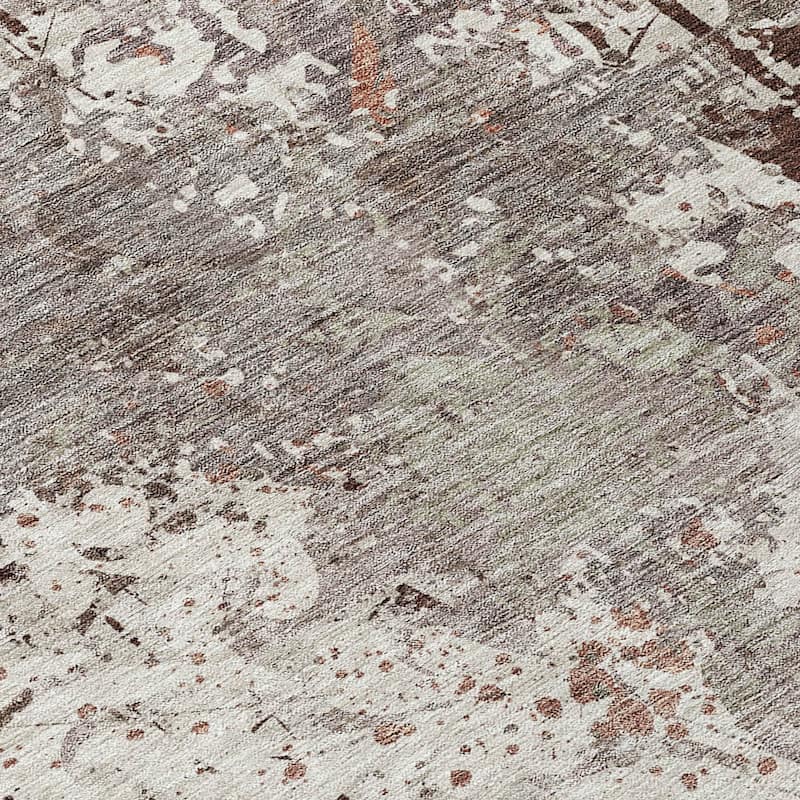 Machine Washable Indoor/ Outdoor Chantille Vintage Damask Rug