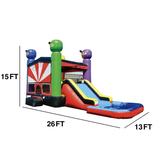 HeroKiddo Ninja Warrior Commercial Grade Inflatable Bounce House & Slide Combo for Kids and Adults (with Air Blower)