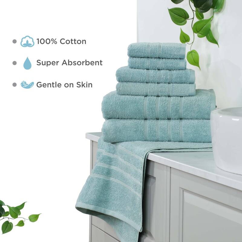 Martex Ultimate Performance Cotton Low-Lint Soft Absorbent Towel Set