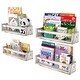 preview thumbnail 18 of 23, Wallniture Utah Wood Wall Shelves for Book and Toy Storage (Set of 4)