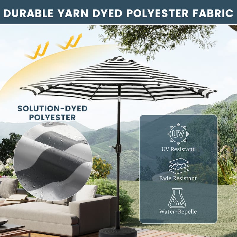 Holme 9-foot Steel Market Patio Umbrella with Tilt-and-Crank