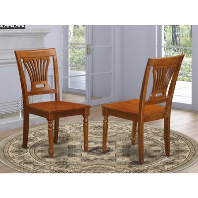 Kitchen Dining Chairs Wood Seat - Buttermilk Cherry Finish - Set of 4