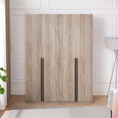 Manhattan Comfort Lee Modern 2.0 Freestanding Wardrobe Closet Armoire Set of 2