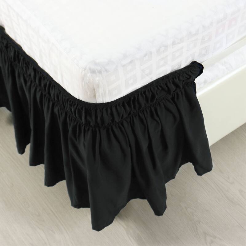 Bed Skirt Polyester Elastic Wrap Around Dust Ruffle