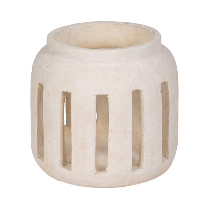 Sagebrook Home Lantern Hurricane With Open Slats Terracotta Lanterns Decor