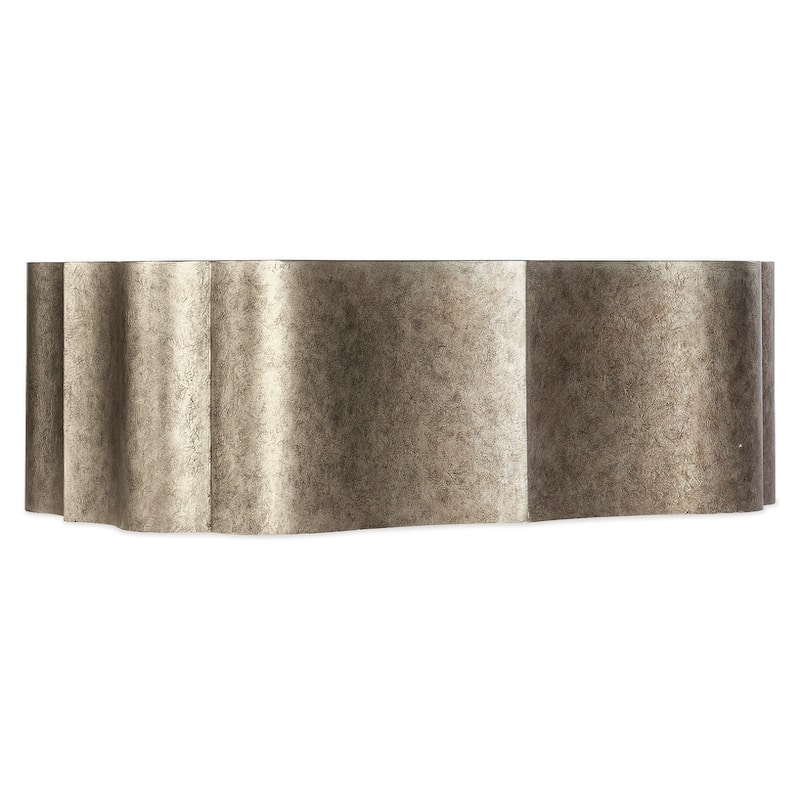 Hooker Furniture 34" Long Poplar Wood Coffee Table from the Beaumont - Faux Metal Ambre Champagne with Brown Highlights