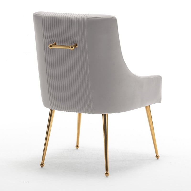 SEYNAR Modern Glam Boucle Pleated Velvet Dining Chair or Vanity