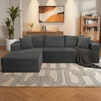 WINSOON Plush Modular Sectional Sofa with Pillows - On Sale - Bed Bath & Beyond