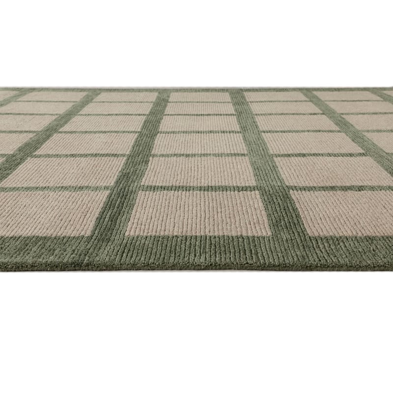 Terra by Obeetee Mid-Century Camp Green Rug