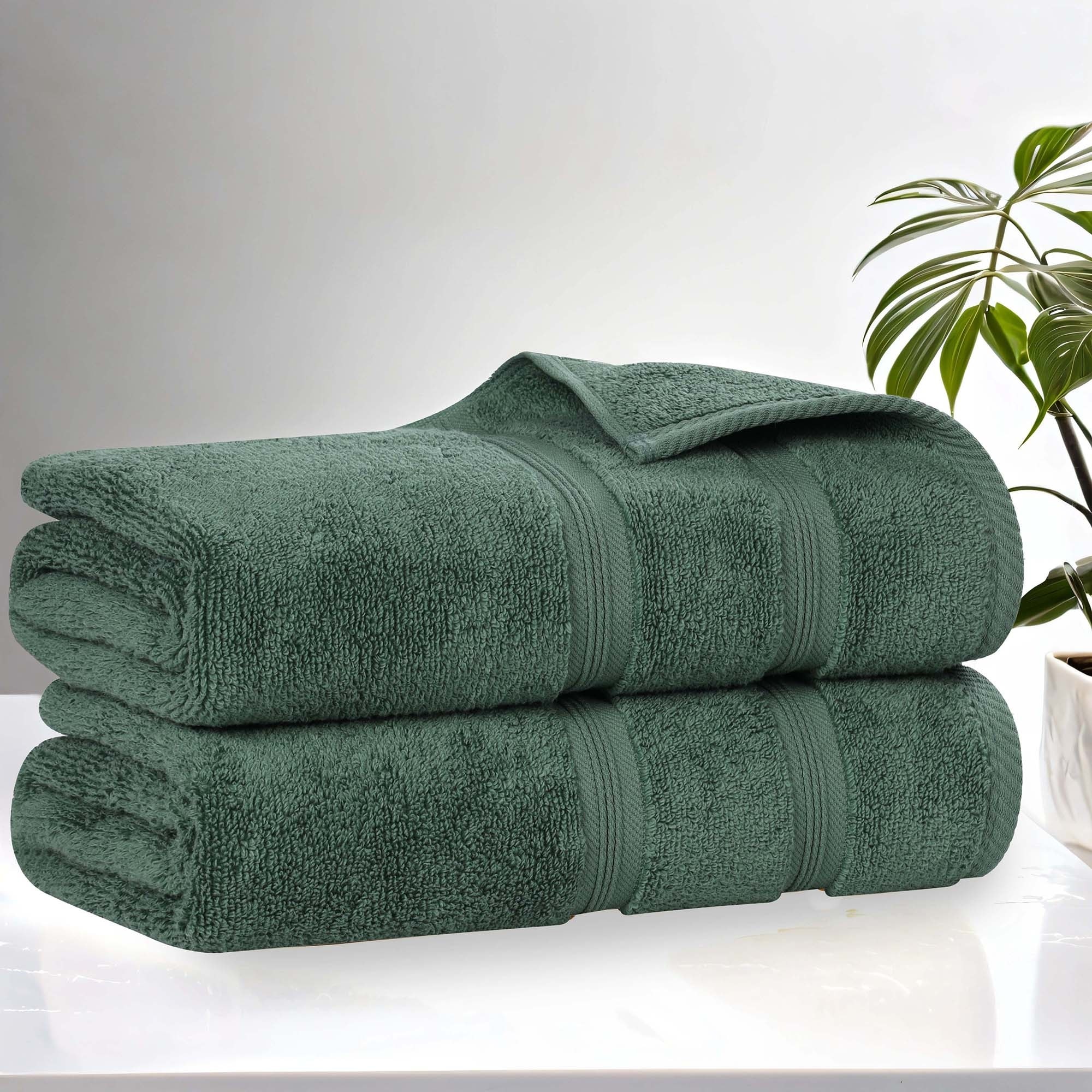 Superior Smart Dry Zero Twist Cotton Bath Sheets, Set of 2
