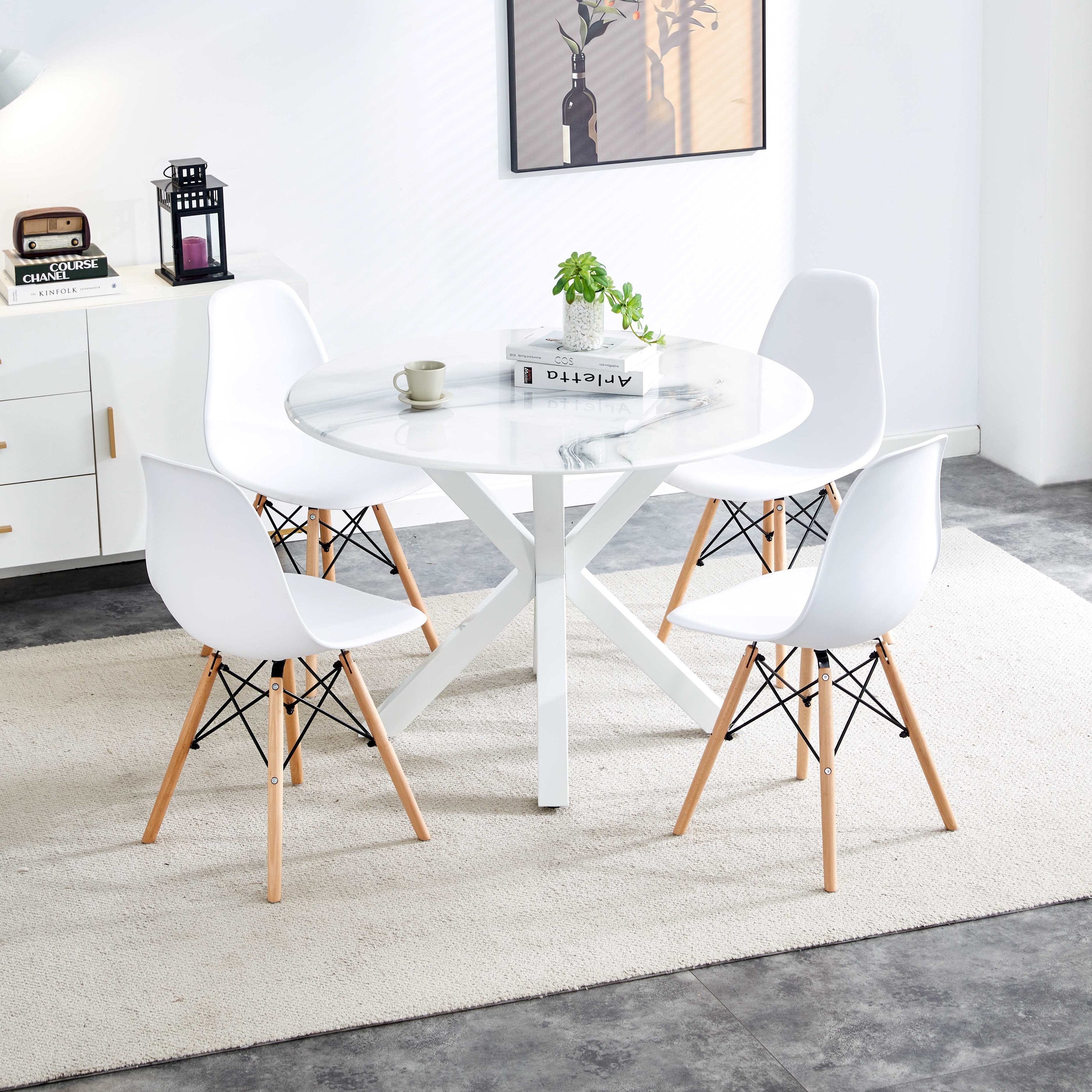 White Mid Century Modern Dining Sets Bed Bath Beyond