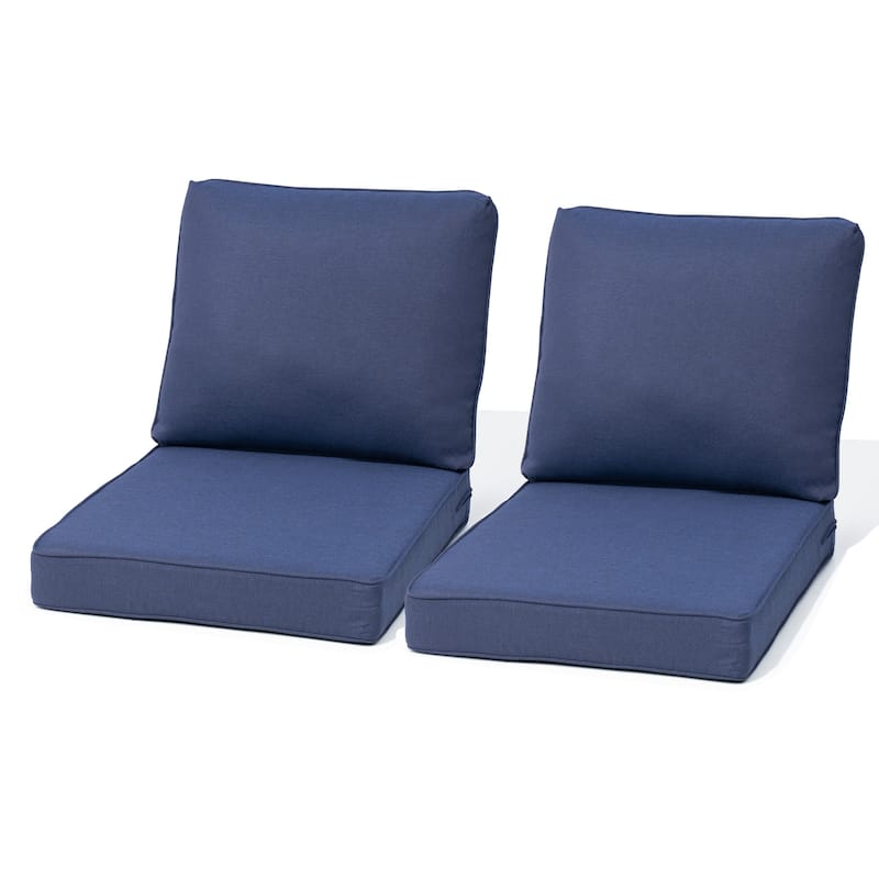 27.6'' x 24.4'' x 4.5'' Outdoor Indoor Patio Seat Cushions Set (Seat & Back) - 2PC - MIDNIGHT