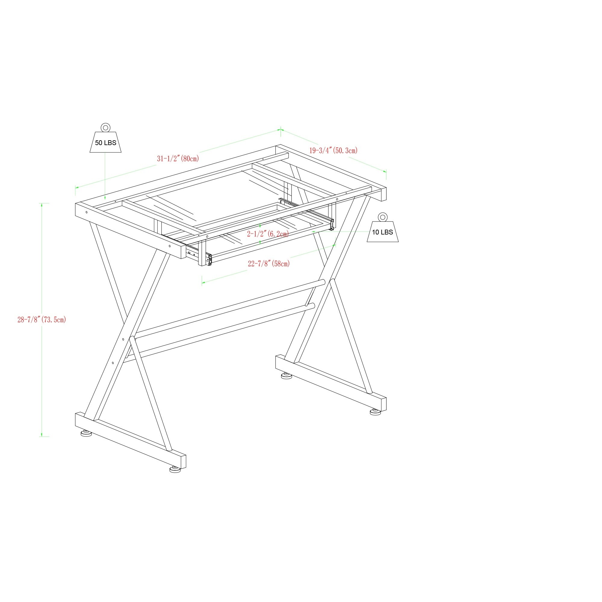 Metal And Glass Black Computer Desk With Keyboard Tray On Sale Overstock 3458775
