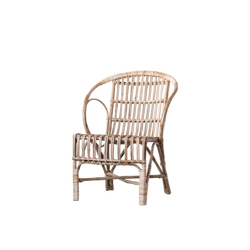 Pure Bamboo Chair with Rounded Back - Brown