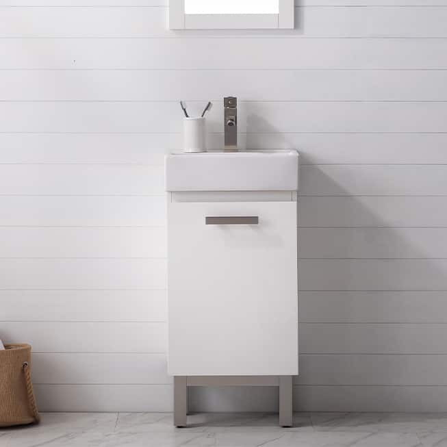 Stella 16.5" Single Sink Vanity - White