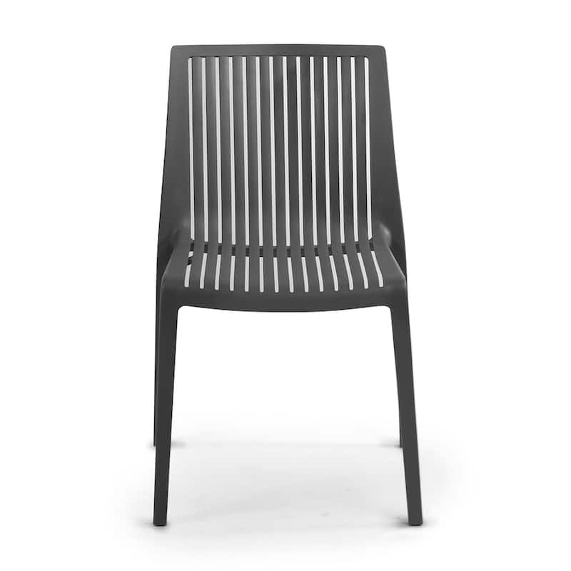 WRGHOME Modern Stacking Patio Dining Side Chair Indoor/Outdoor (Set of 2) - 32.28'' H X 21.26'' W X 22.04'' D