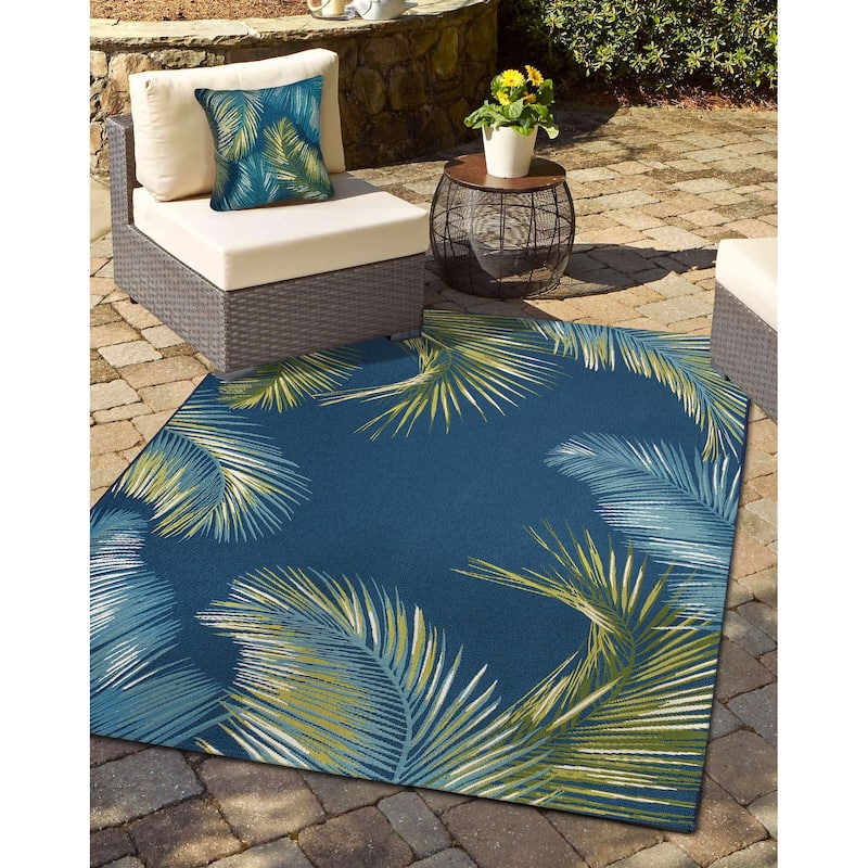 Liora Manne Marina Palm Border Indoor/Outdoor Pillow