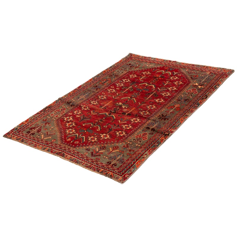 ECARPETGALLERY Hand-knotted Melis Red Wool Rug - 4'9 x 7'4