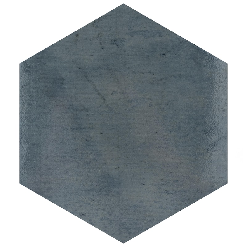 Merola Tile Capri Hex Indigo 7" x 8" Porcelain Floor and Wall Tile