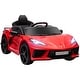 preview thumbnail 5 of 6, Qaba Electric Car, 12V Chevrolet Corvette Licensed Kids Car with Parent Remote Control, Suspension System, Headlight, Slow Start Red