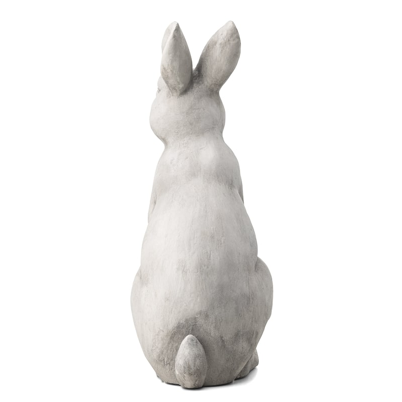 Glitzhome MgO Standing Rabbit Bunny Garden Statue Outdoor Indoor