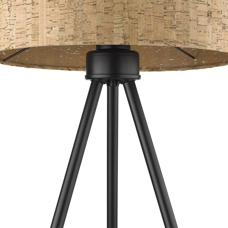 22 Inch Metal Tripod Table Lamp with Drum Shade for Living Room