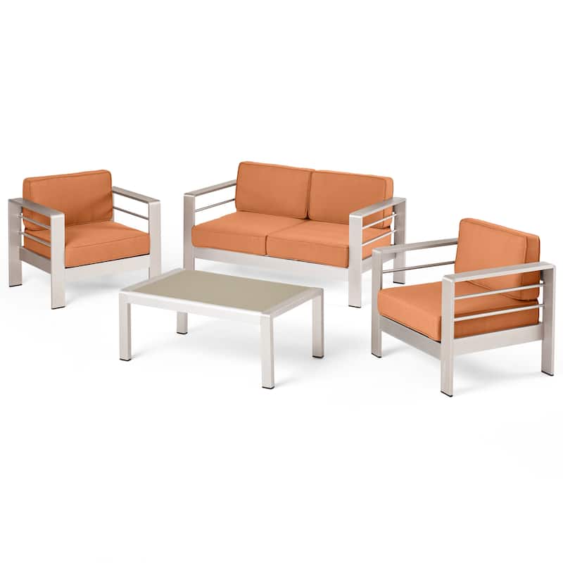 Cape Coral 4-piece Outdoor Chat Set by Christopher Knight Home