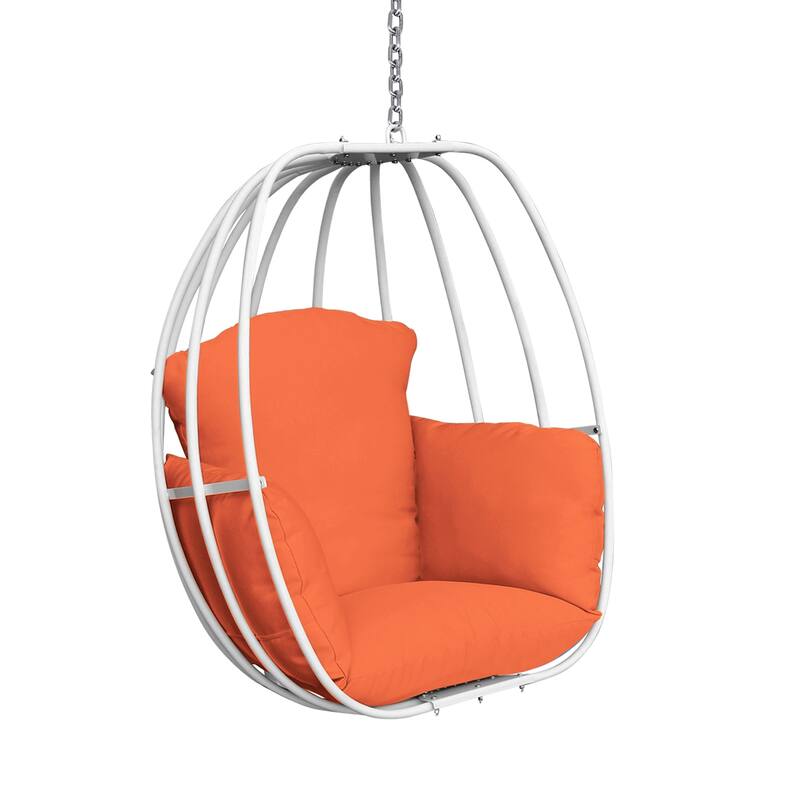 Hanging Egg Chair,Hammock Swing Chair with Hanging Kit - Orange