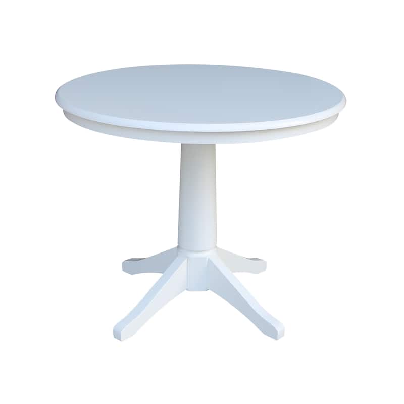 International Concepts Solid Wood 36" Round Pedestal Dining Table