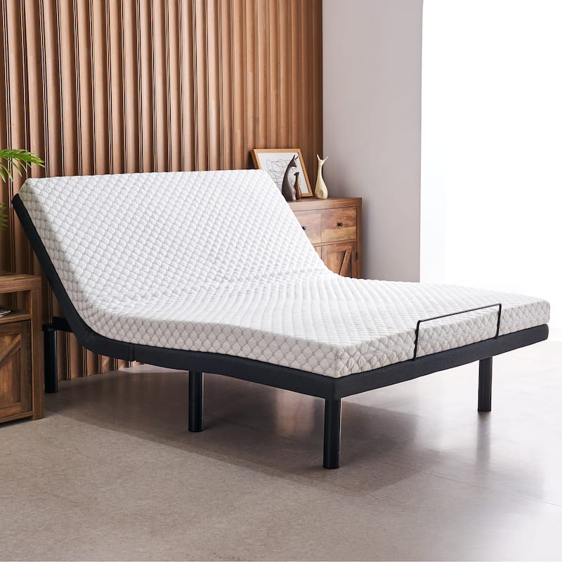 CO-Z Massaging Zero Gravity Adjustable Bed with Wireless Remote and Underbed Lighting