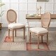 preview thumbnail 3 of 38, 2pc Oval Side Chairs with Round Hollow Back & Solid Wood Legs