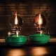 preview thumbnail 7 of 5, Kings County Tools Oil Lamp with Naval-Style Body and Brass Accents, Green