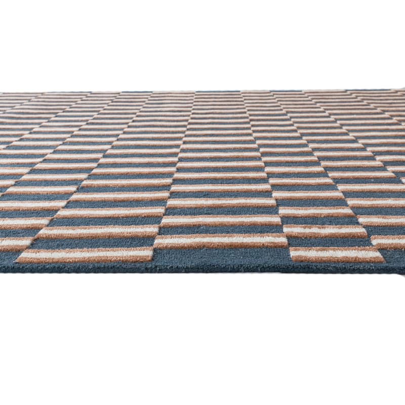 Terra by Obeetee Retro Willa Blue Rug