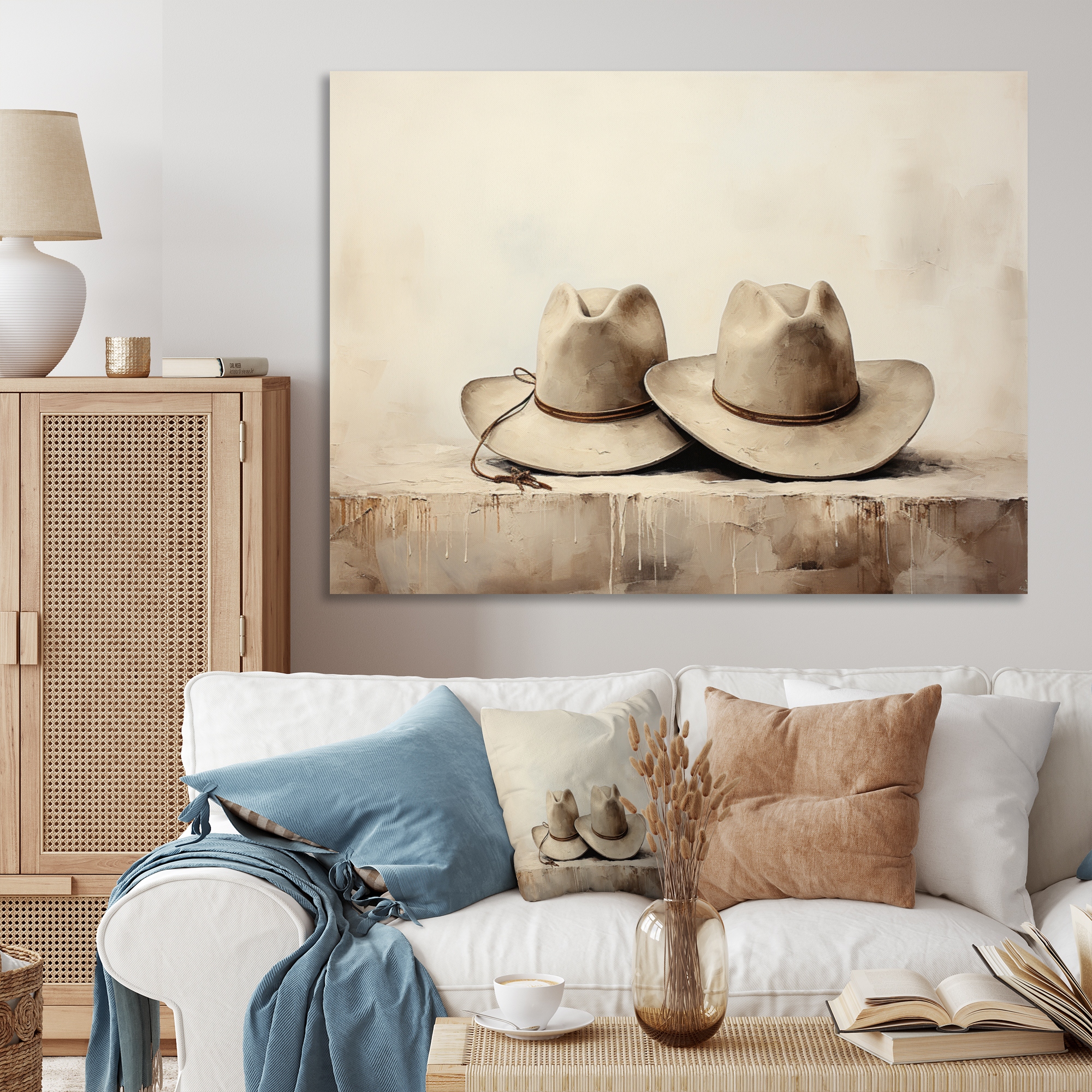 Designart Cowboy Hat Minimalism Style II Cowboys Wall Art Prints Bed Bath Beyond 39153714