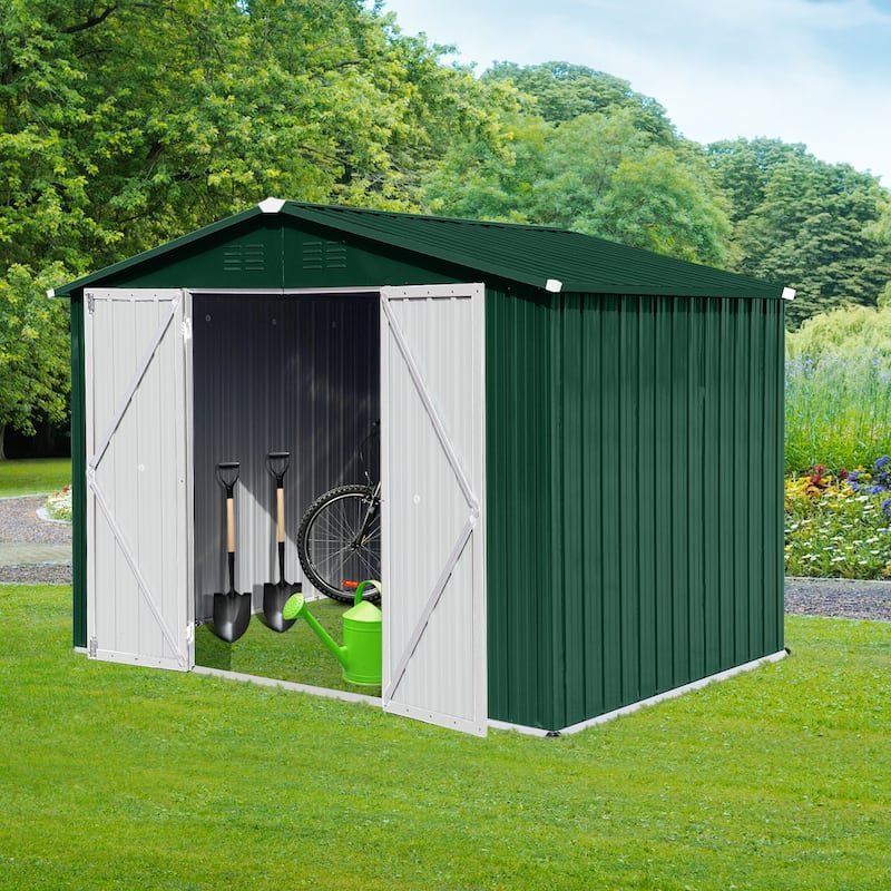 Metal garden sheds 6ftx8ft outdoor storage sheds