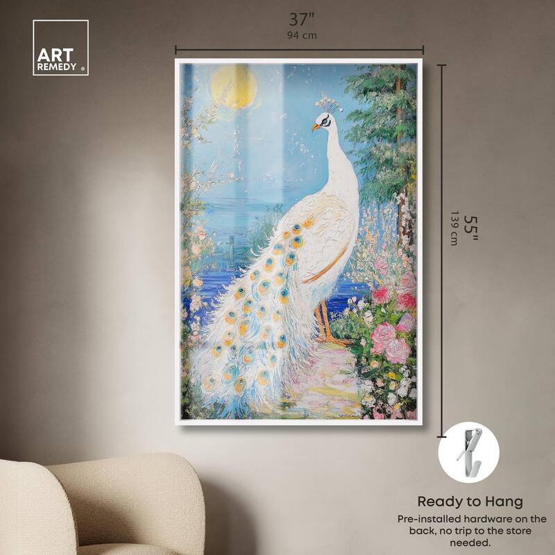 Peacock in Paradise Shadowbox by Art Remedy
