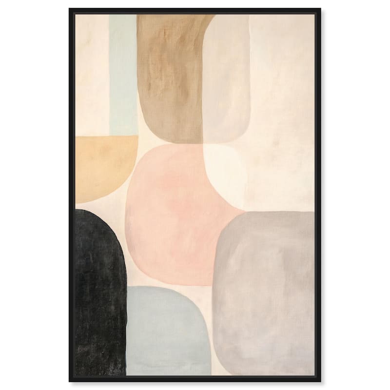 Soft Cubism II Canvas by Art Remedy - 30" x 45" - Black