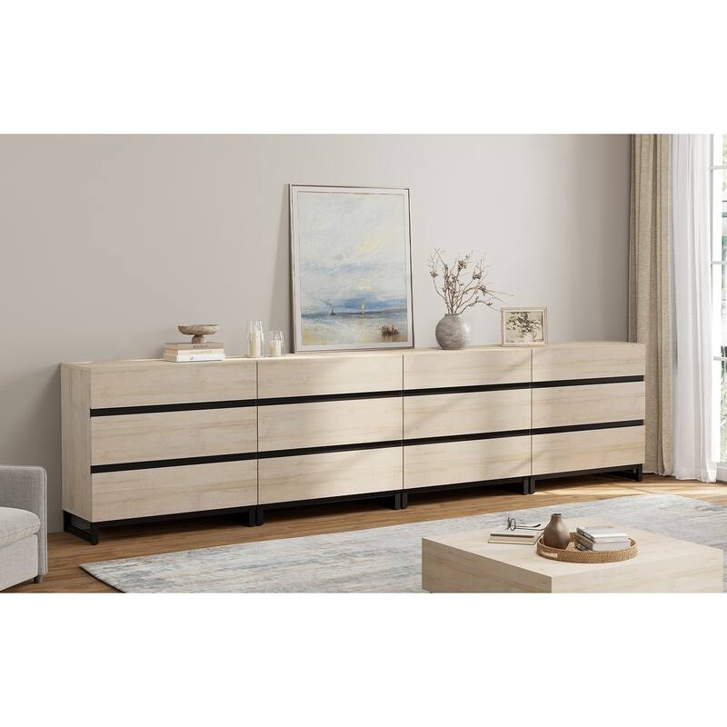 Dresser for Bedroom, Closet Organizers and Storage with Adjustable Shelves, Wooden Modern Dresser