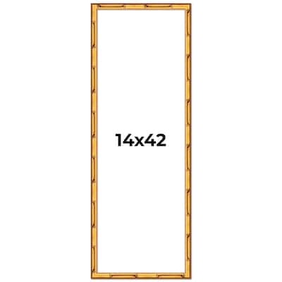 14x42 Frame Gold Bamboo Picture Frame - Complete Modern Photo Frame