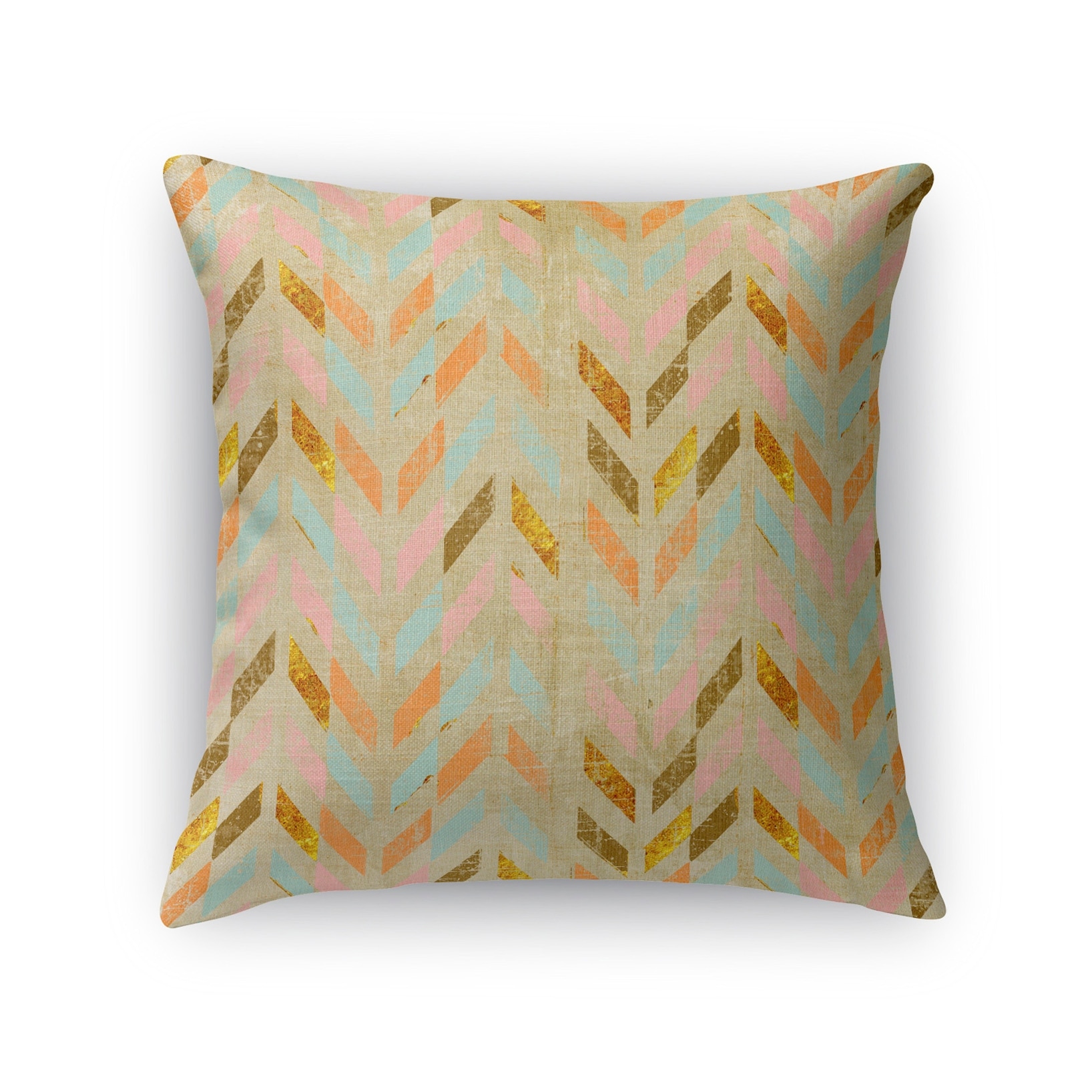 Kavka Designs pink teal brown palermo accent pillow with insert