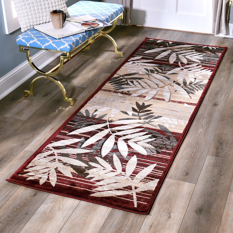 Orelsi Brown/Beige Polyester Area Rug