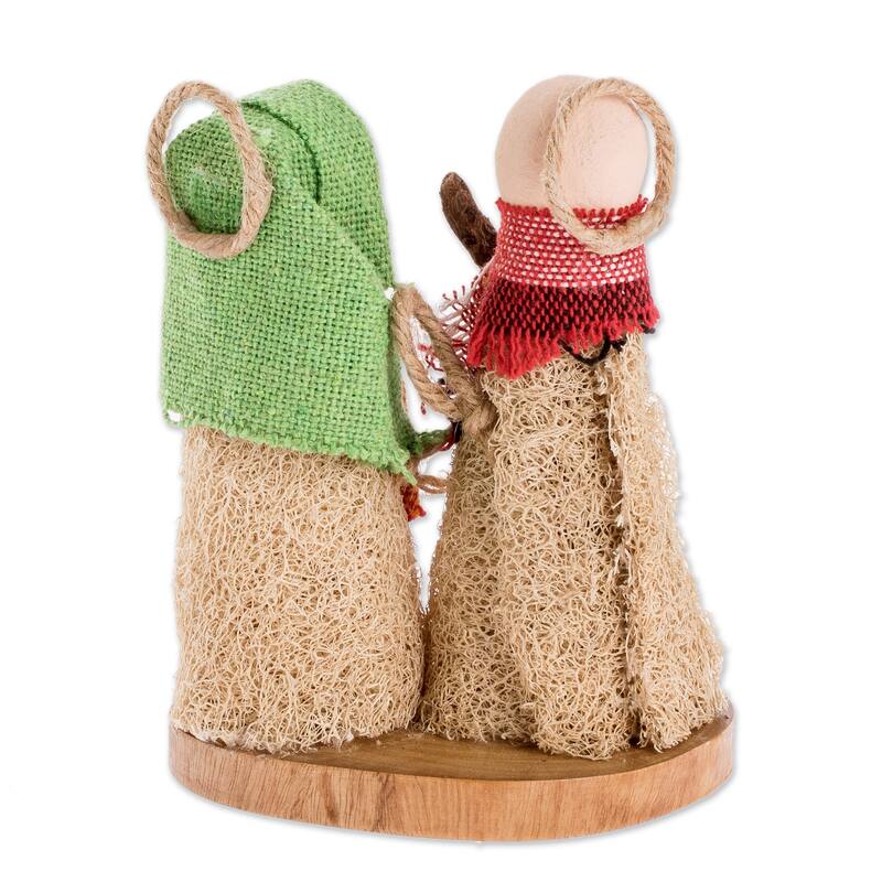 Novica Handmade Divine Son Natural Fiber Nativity Sculpture