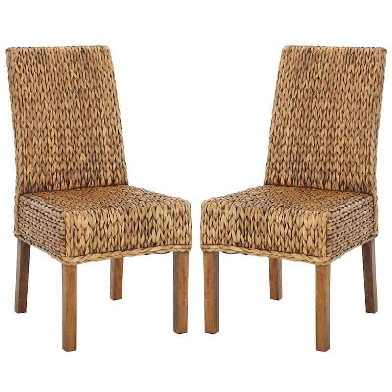 SAFAVIEH Marcy Brown Side Chair (Set of 2) - 18.1" W x 19.7" L x 39" H - 19"W x 22"D x 39"H - Honey Brown/Golden Brown