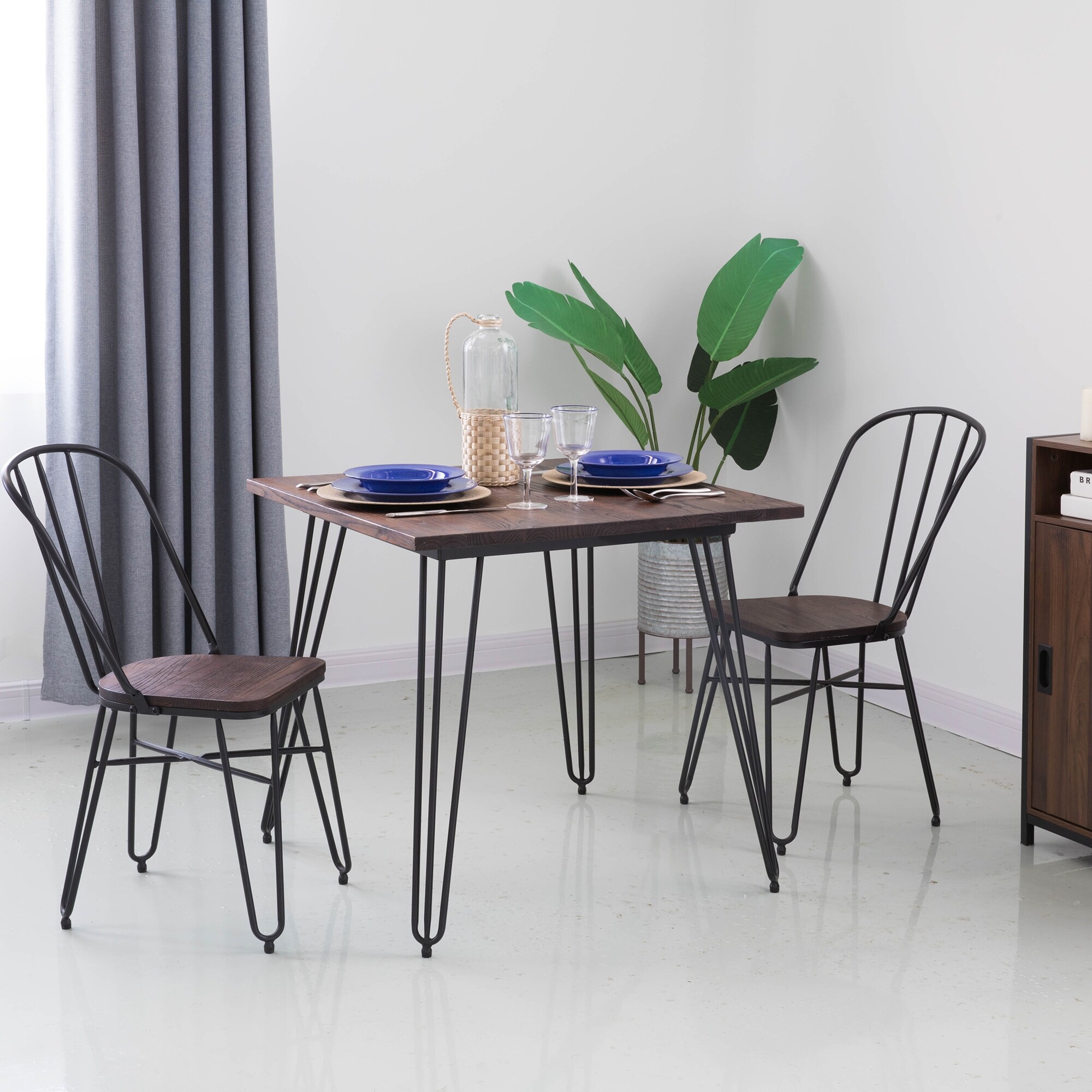 Shop Glitzhome Farmhouse Dining Chairs With Elm Wood Top Seat Set