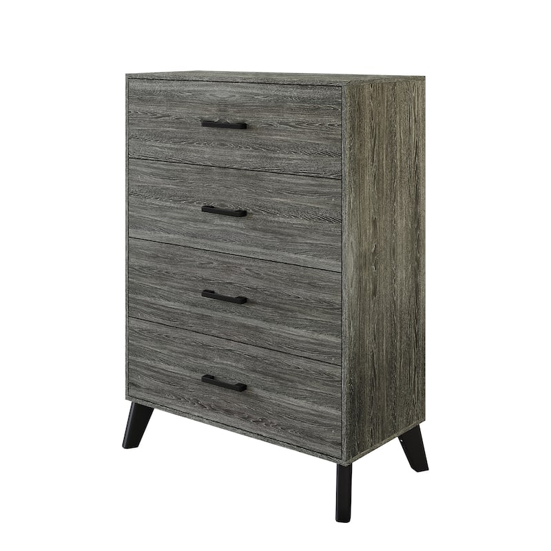 CraftPorch Classic Style 4-Drawers Wooden Chest